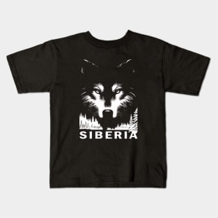 Siberian wolf Kids T-Shirt